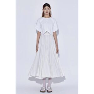 Discus cropped top + Dulcet godet skirt